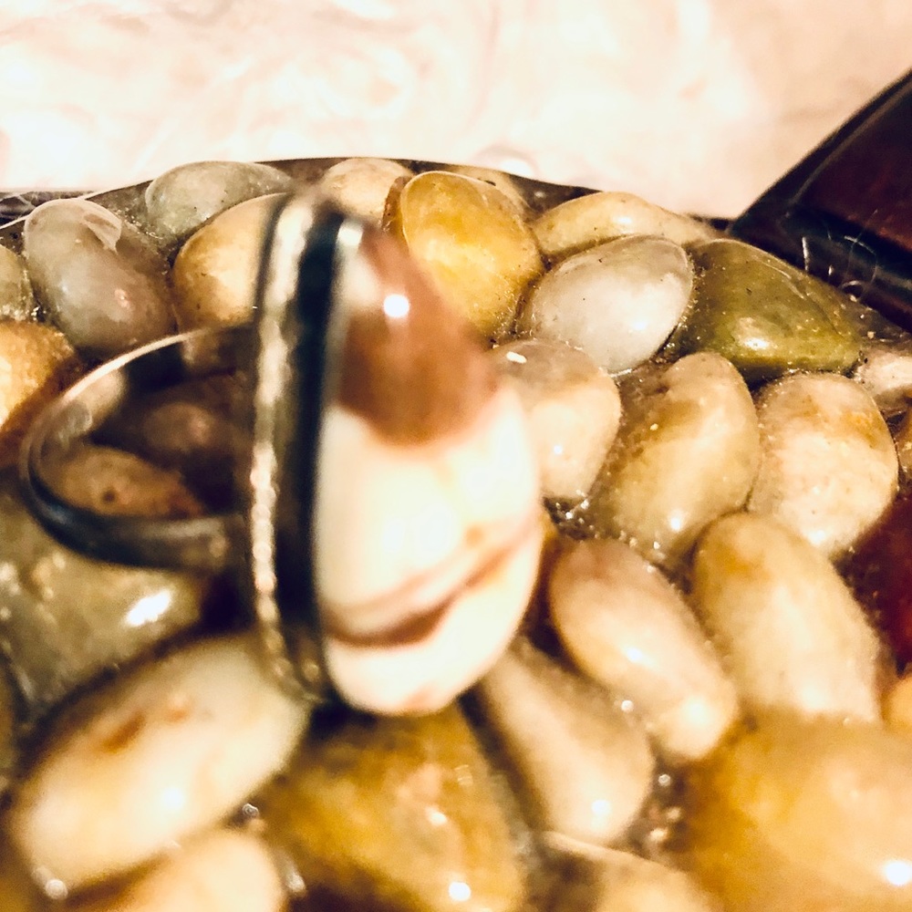 Vintage Boho Chocolate & Creme Ring